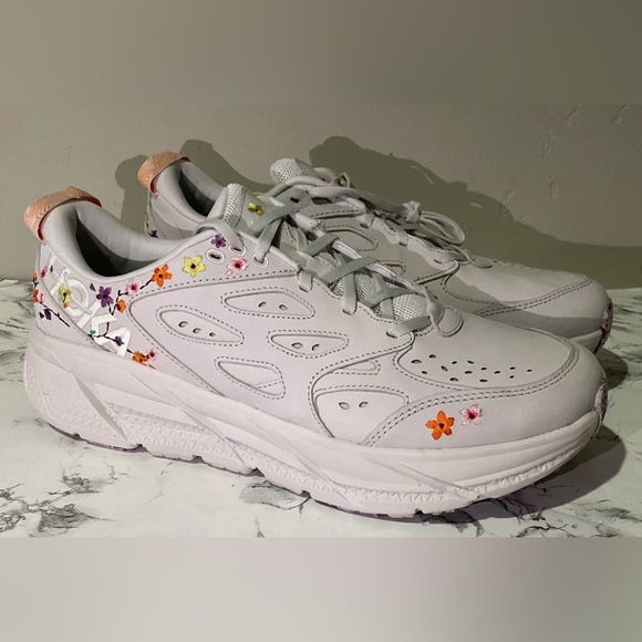 Hoka Unisex Clifton L Vibrant Bloom Pack Sneakers Gray Sz Women 13/Men’s 12 NWOB